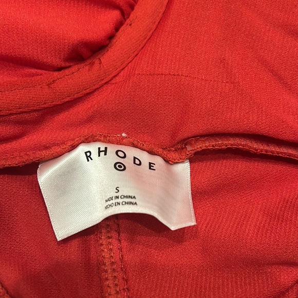 RHODE red textured dot one piece S(4-6) - Picture 8 of 10